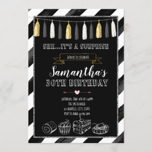 Convite de aniversário da sobremesa