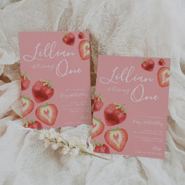 Convite de aniversário da Strawberry Girl