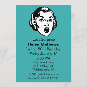 Convite de aniversário da surpresa