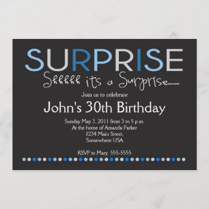 Convite de Aniversário da Surpresa Azul