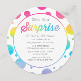 Convite de aniversário da surpresa dos pontos da