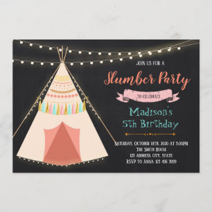 Convite de aniversário da tenda do lombo