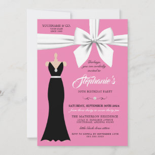 Convite de Aniversário da Tiffany, Elegante Rosa