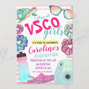 Convite de aniversário da VSCO, convite de aniver
