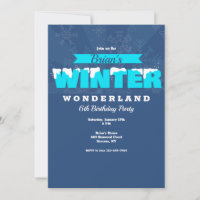 Convite de Aniversário da Wonderland Winter