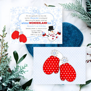 Convite de Aniversário da Wonderland Winter
