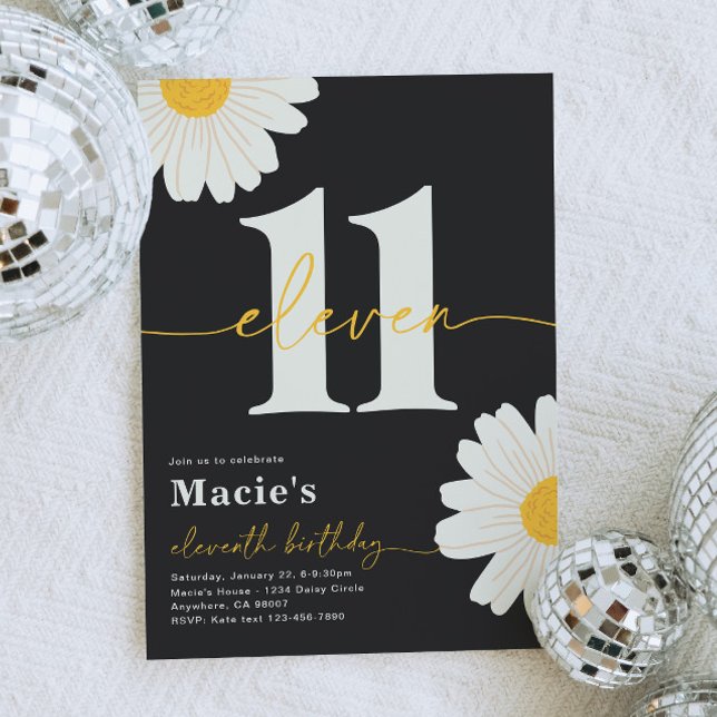 Convite de Aniversário Daisy 11 (Criador carregado)