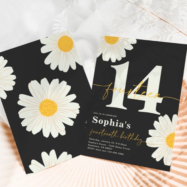 Convite de Aniversário Daisy 14 (Criador carregado)