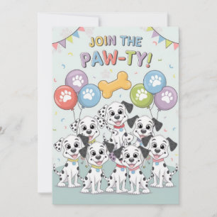 Convite de Aniversário Dalmático personalizável