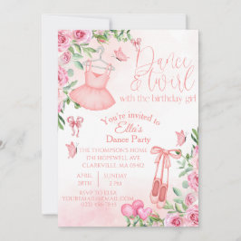 Convite de Aniversário Dança e Rodopio