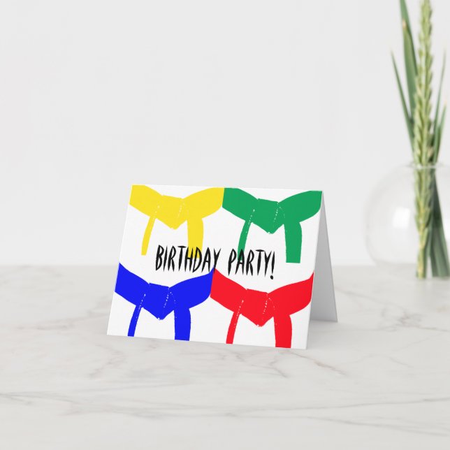 Convite de aniversário das artes marciais (Frente)