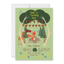 Convite de aniversário das florestas