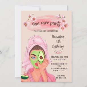 Convite de Aniversário das Garotas do Spa de Cuida