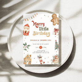 Convite de Aniversário de 1º Natal Feliz