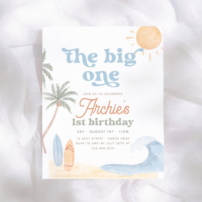 Convite de aniversário de 1º orçamento The Big One (Criador carregado)