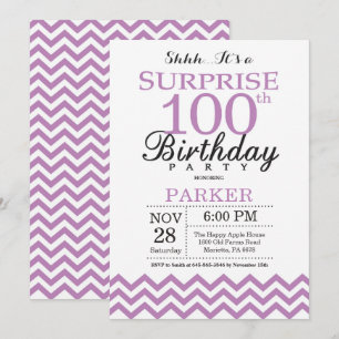 Convite de Aniversário de 100 anos Surpresa Chevro