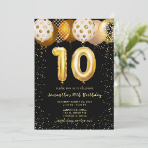 Convite de Aniversário de 10 anos 
