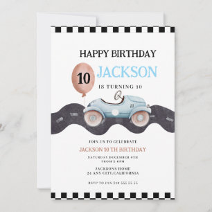 Convite de Aniversário de 10 anos para Meninos com