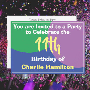 Convite de Aniversário de 11 anos