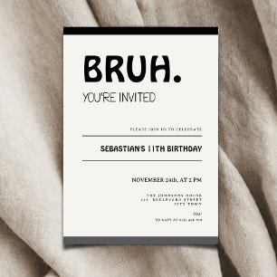 Convite de Aniversário de 11 anos do Bruh para Fes