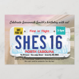 Convite de Aniversário de 16 Anos com Licença da C