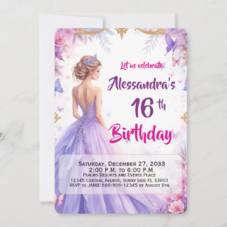 Convite de Aniversário de 16 anos Edível Vestido R