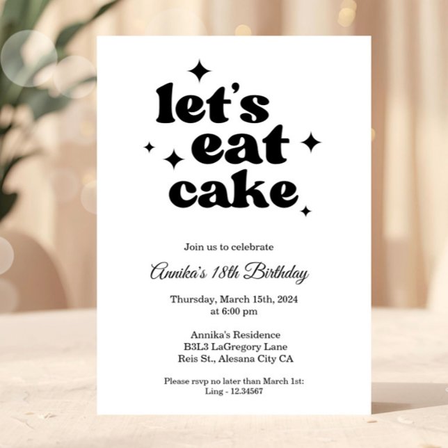Convite de Aniversário de 18 Anos Chic Moderno Min (Minimalist Modern Chic 18th Birthday Invitation)