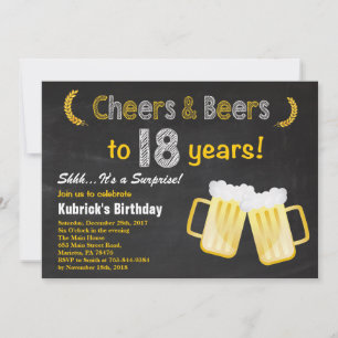 Convite de Aniversário de 18 Anos Surpresa Com Che