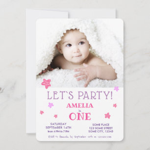 Convite de Aniversário de 1 Ano