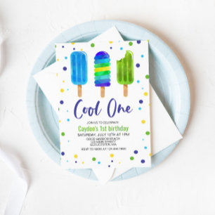 Convite de Aniversário de 1 ano Cool One