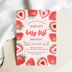 Convite de Aniversário de 1 ano da Berry