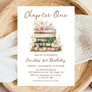 Convite de Aniversário de 1 ano da Chapter One Boo