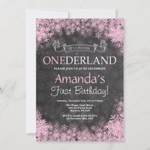 Convite de Aniversário de 1 Ano da Menina Onederla