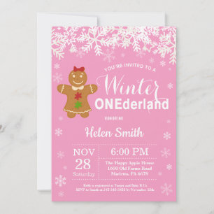 Convite de Aniversário de 1 Ano da Menina Onederla