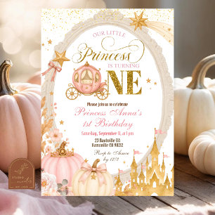 Convite de Aniversário de 1 ano da Princesa do Out