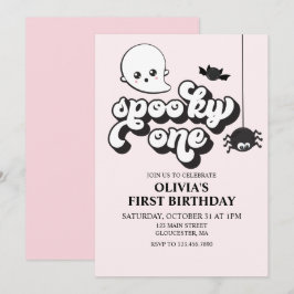 Convite de Aniversário de 1 ano de Halloween Assus