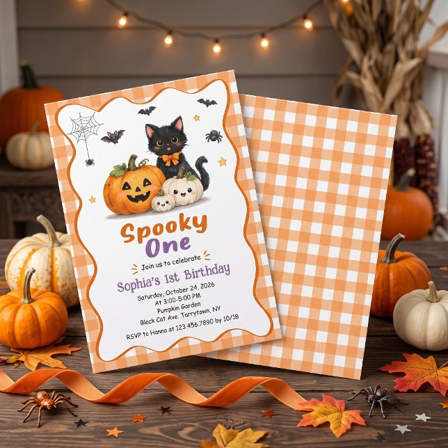 Convite de Aniversário de 1 Ano de Halloween Assus (Criador carregado)