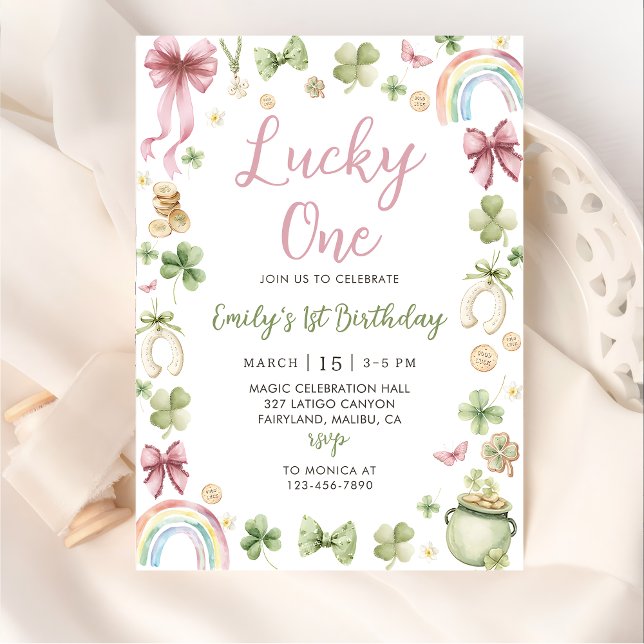 Convite de Aniversário de 1 ano do Lucky One para  (Criador carregado)