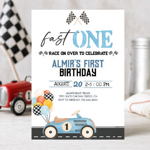 Convite de Aniversário de 1 Ano do Menino Fast One