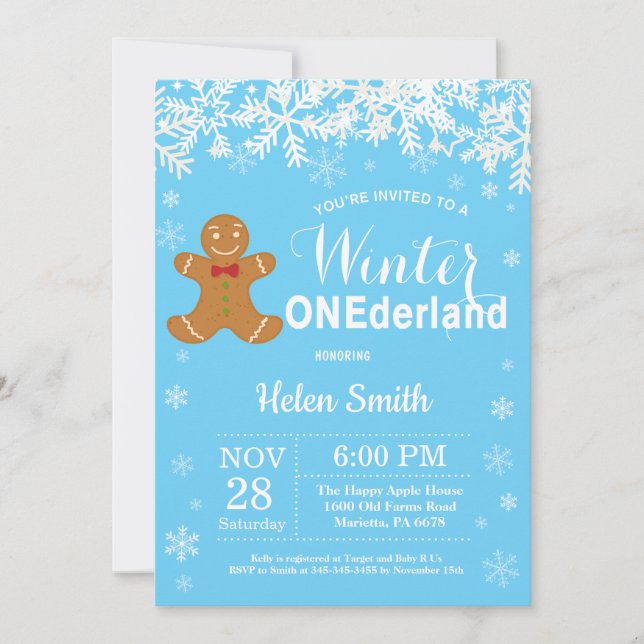 Convite de Aniversário de 1 Ano do Menino Onederla (Frente)