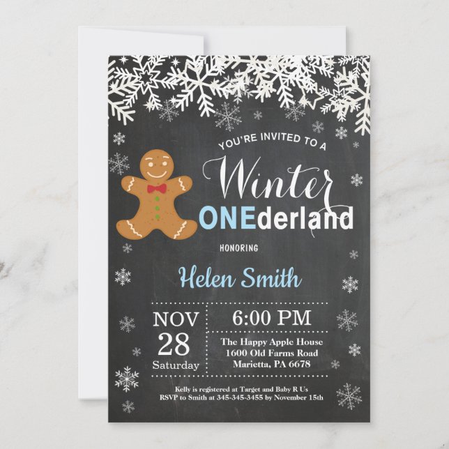 Convite de Aniversário de 1 Ano do Menino Onederla (Frente)
