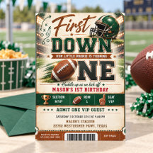 Convite de Aniversário de 1 Ano First Down MVP Foo