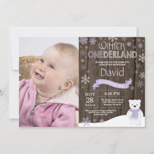 Convite de Aniversário de 1 Ano Onederland de Inve