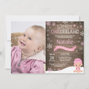 Convite de Aniversário de 1 Ano Onederland de Inve