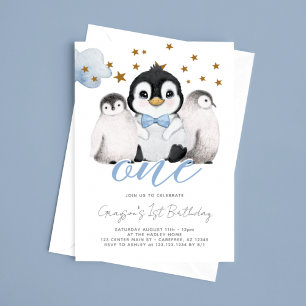 Convite de Aniversário de 1 Ano para Crianças Ping