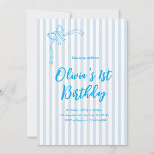 Convite de Aniversário de 1 Ano Personalizado Fran
