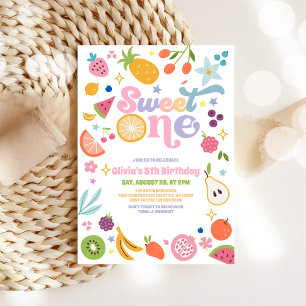 Convite de Aniversário de 1 Ano Sweet One Summer P