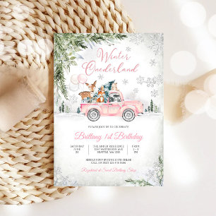 Convite de Aniversário de 1 Ano Winter Onederland