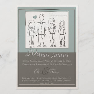 Convite de Aniversário de 20 Anos