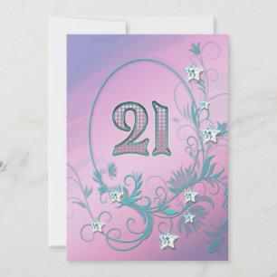 Convite de aniversário de 21 anos